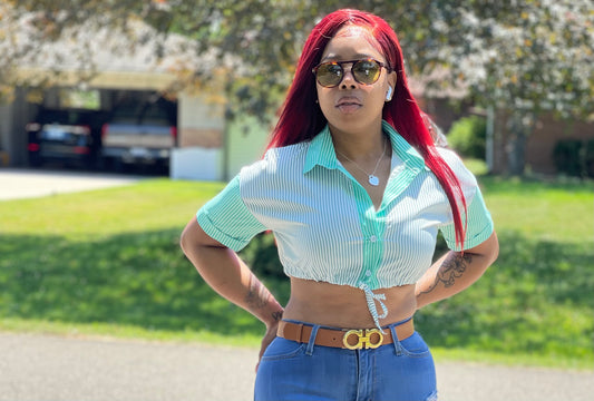 Layla crop button up