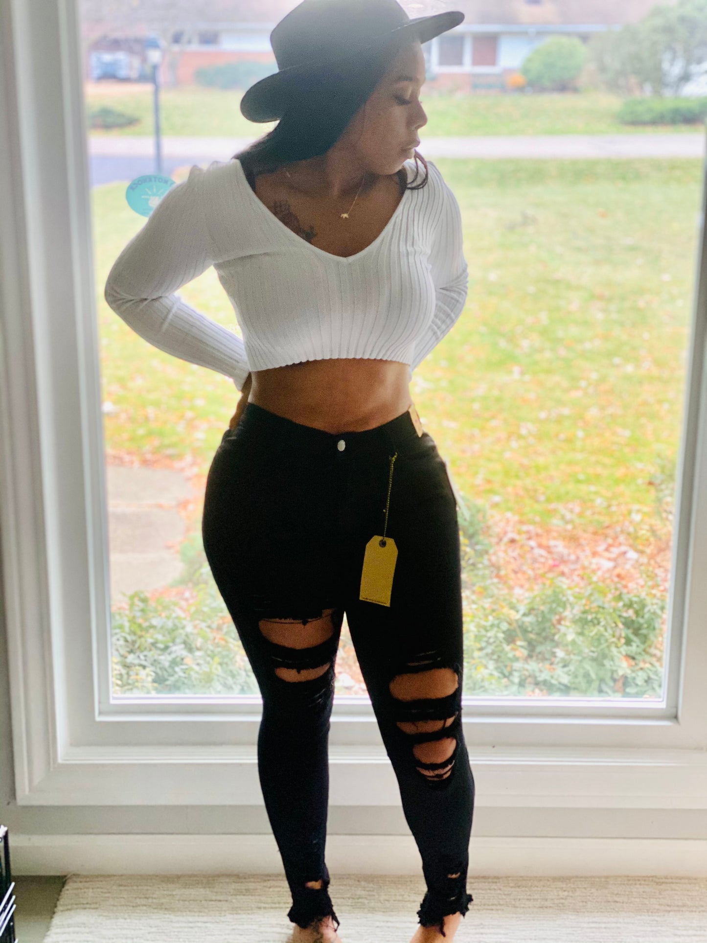 My way crop long sleeve